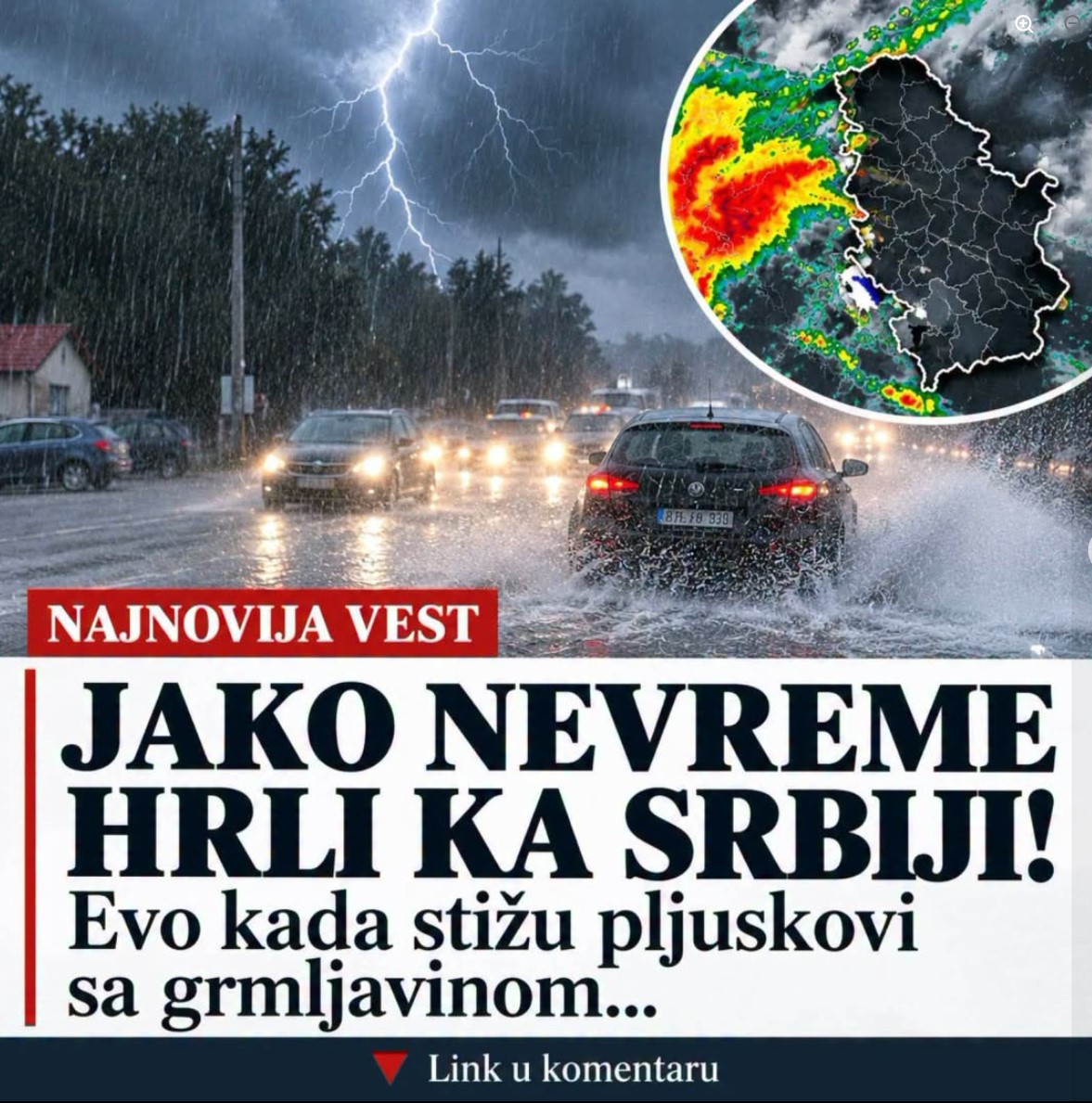 Pljuskovi u Srbiju stižu iz dva pravca: Kretanje nevremena širom zemlje i ko je prvi na udaru