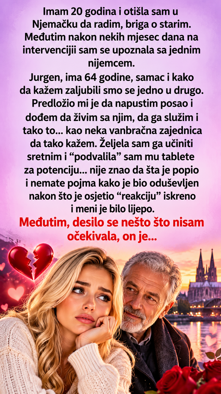 Zaljubila sam se u 44 godine starijeg Nijemca, a onda sam u njegovoj bolničkoj sobi otkrila tajnu koja me ostavila bez riječi!